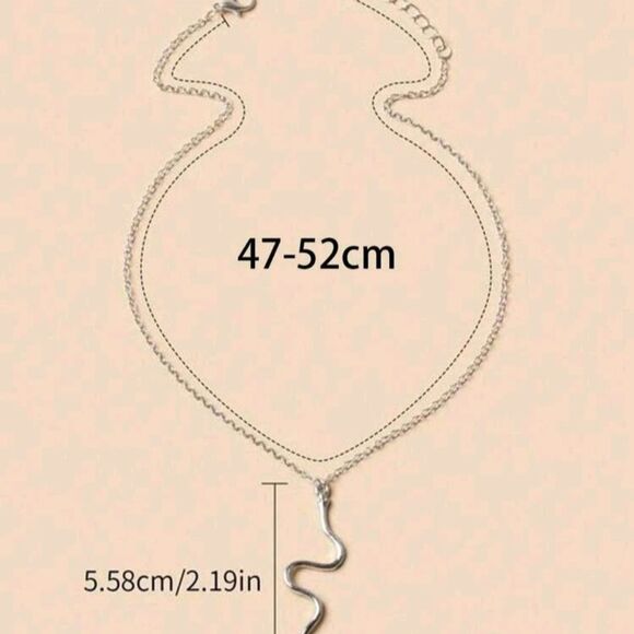 NEW Silver Snake Pendant & Necklace - Picture 3 of 3